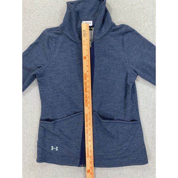 Under‎ Armour Loose Fit Cotton Blend Full Zip Jacket (Women's Medium) Blue - Picture 9 of 11